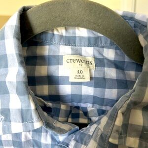 J. Crew Factory Boys’ Gingham Dress Shirt, size 10